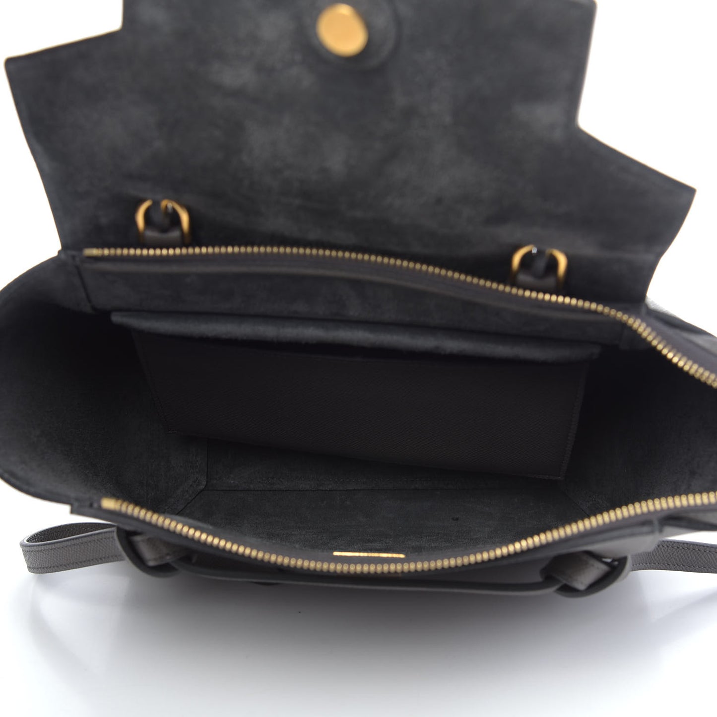 Grained Calfskin Mini Belt Bag Grey