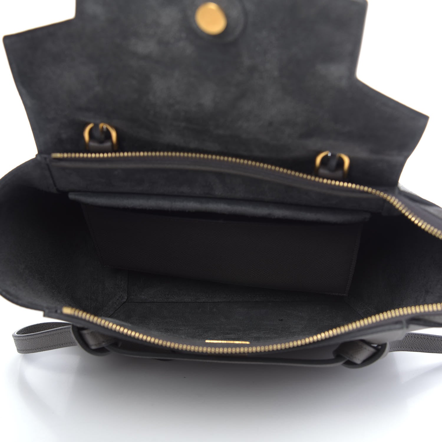 Celine Grained Calfskin Mini Belt Bag Grey 5 of 8