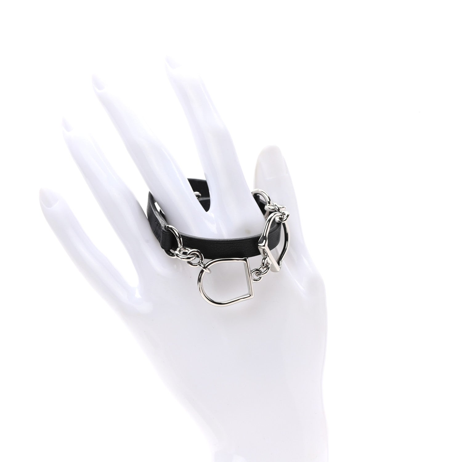 Hermes Swift Etrier Double Tour Bracelet T2 Black 2 of 4