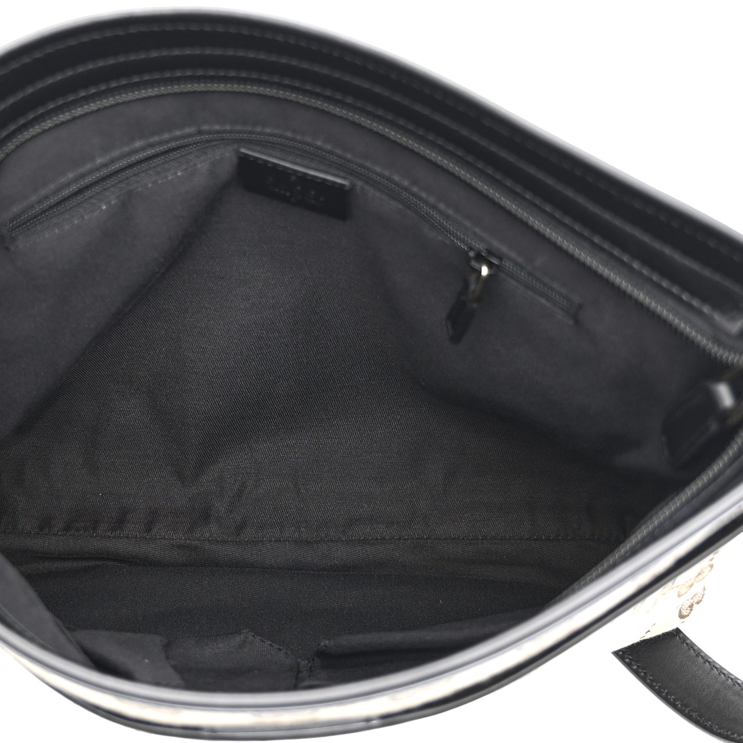 GG Monogram Web Flat Messenger Bag Black