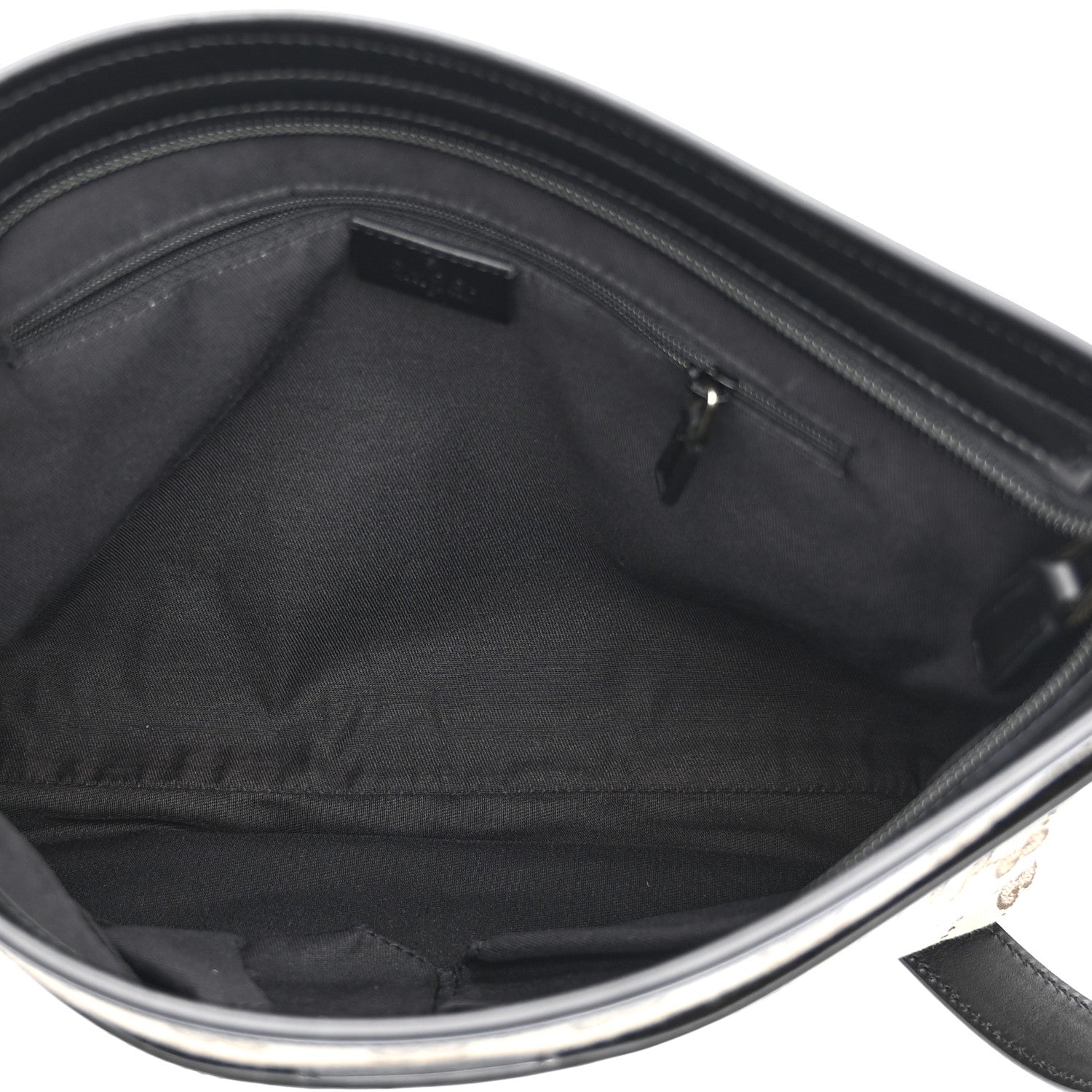 Gucci GG Monogram Web Flat Messenger Bag Black 5 of 10