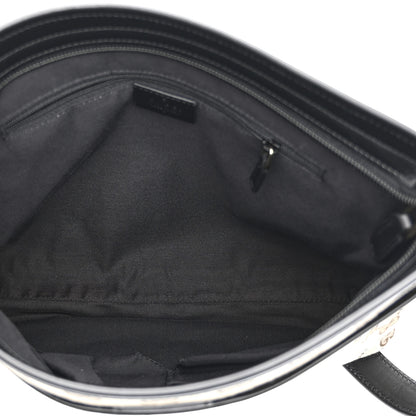 Gucci GG Monogram Web Flat Messenger Bag Black 5 of 10