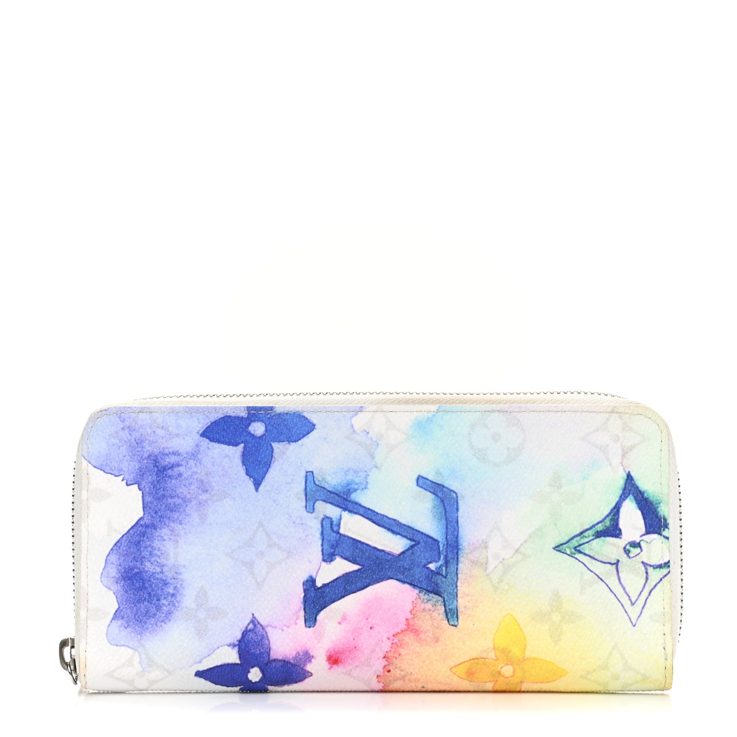 Monogram Watercolor Vertical Zippy Wallet