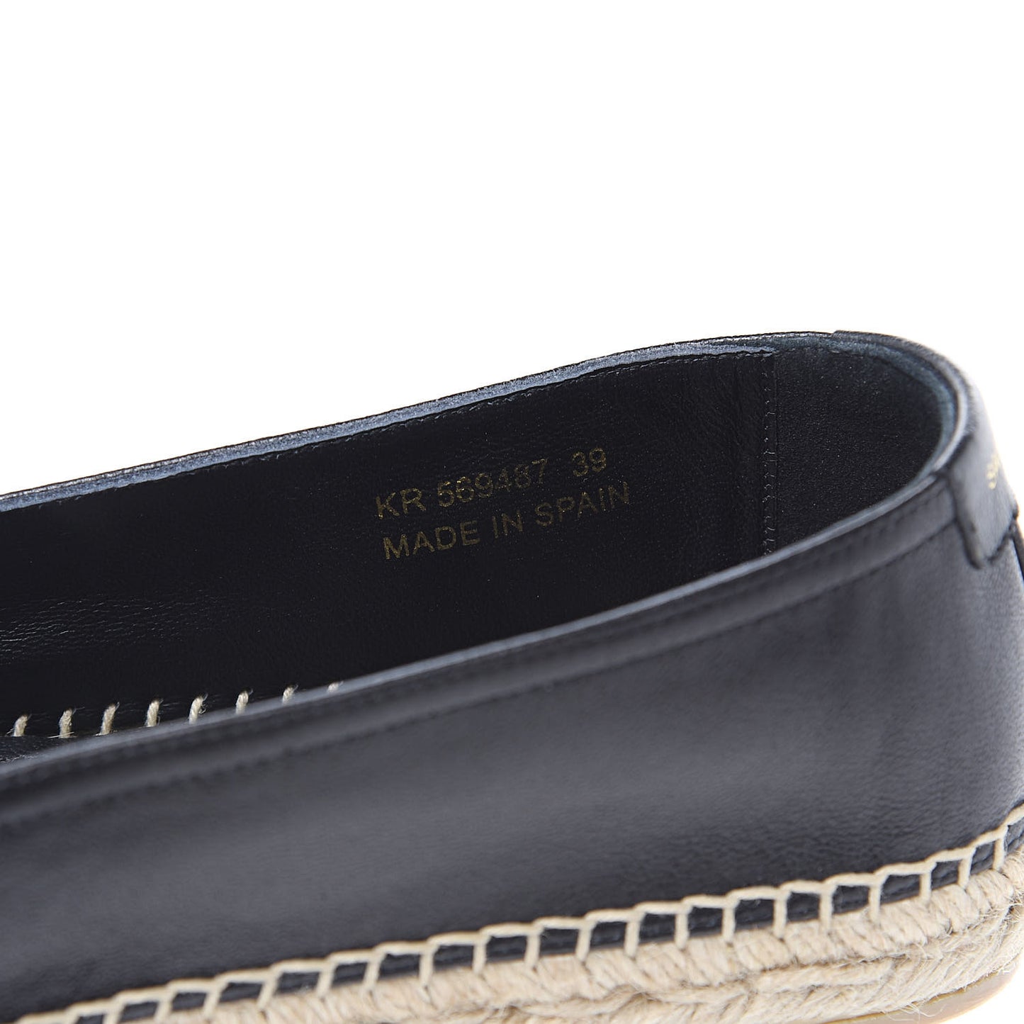 Nappa Embossed Stars Espadrilles 39 Black