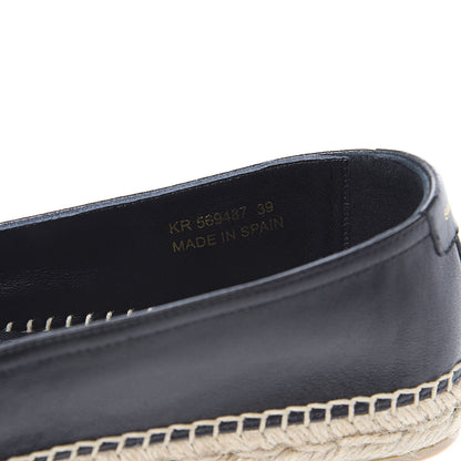 Saint Laurent Nappa Embossed Stars Espadrilles 39 Black 7 of 10
