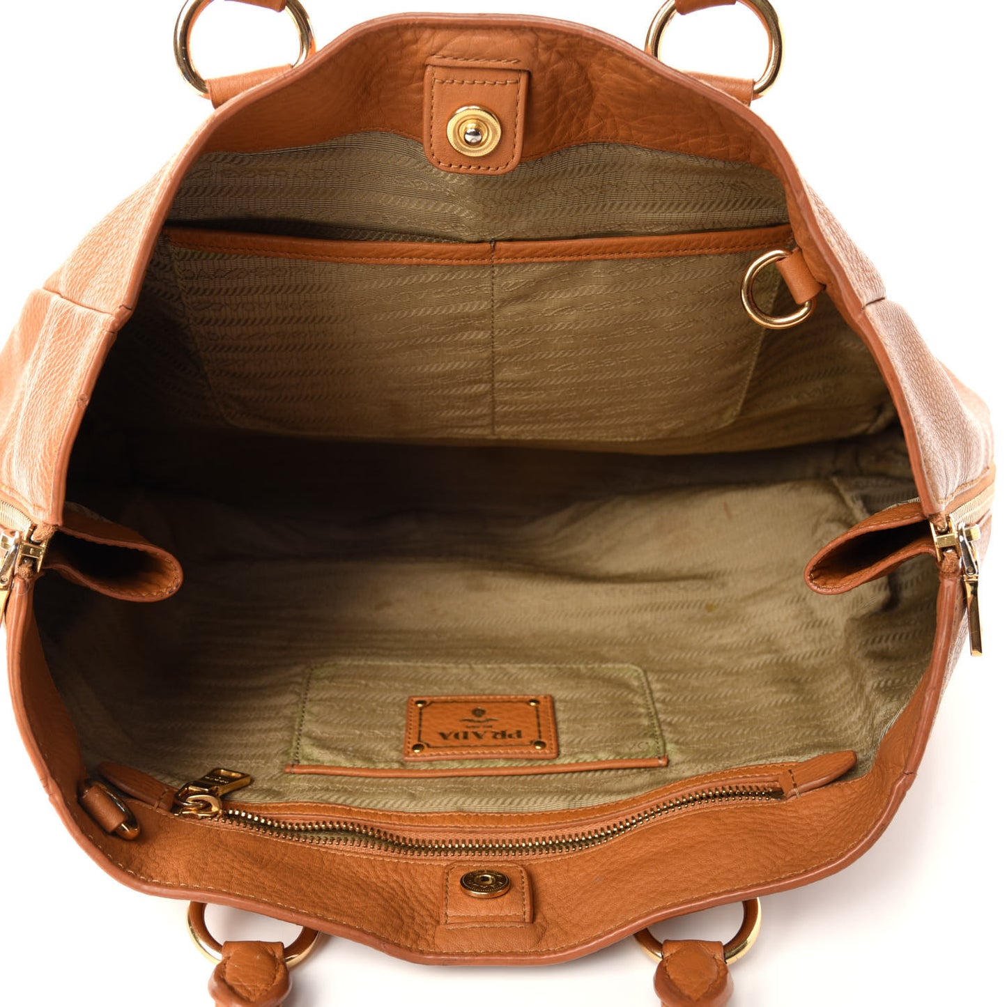 Vitello Daino Side Zip Tote