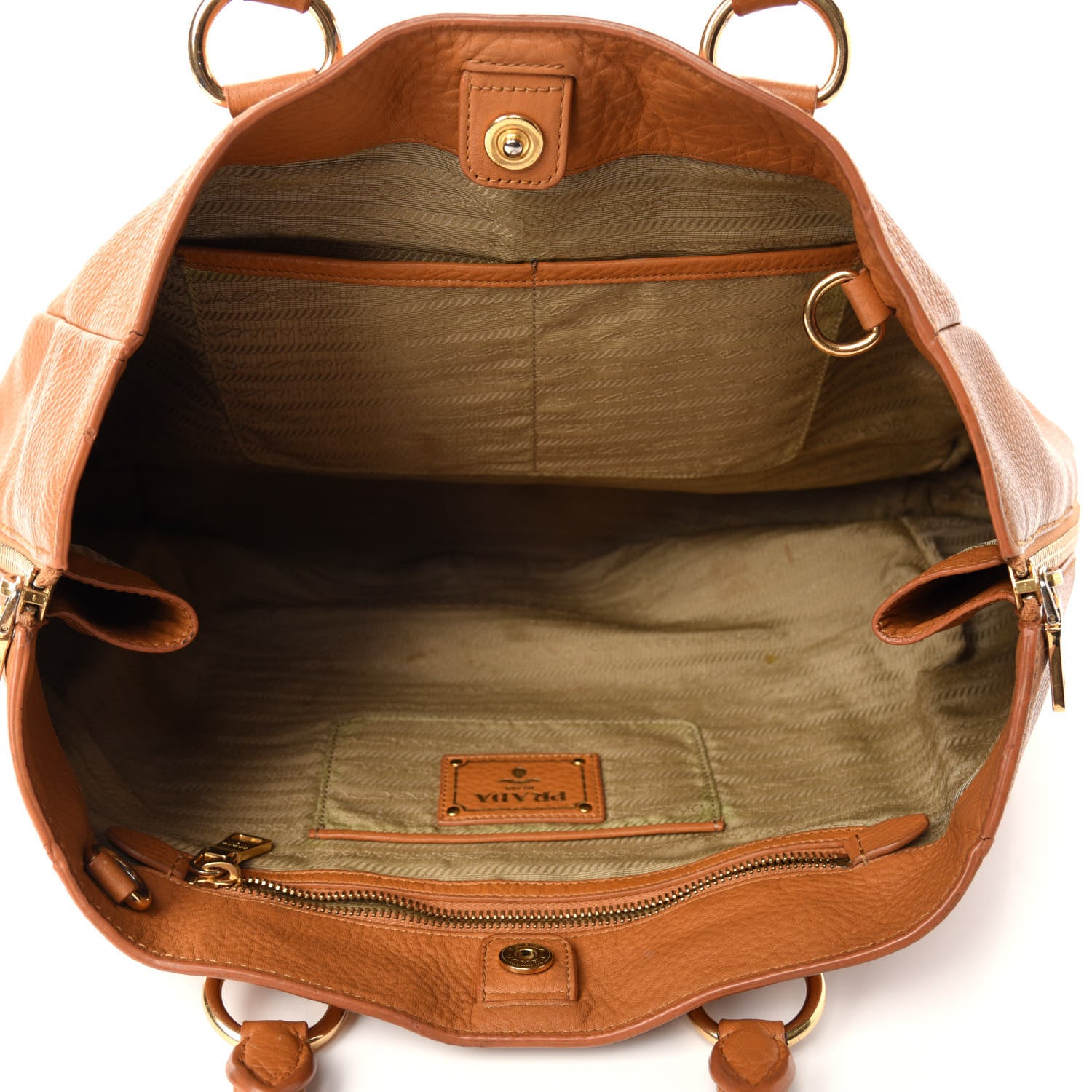 Prada Vitello Daino Side Zip Tote 6 of 18