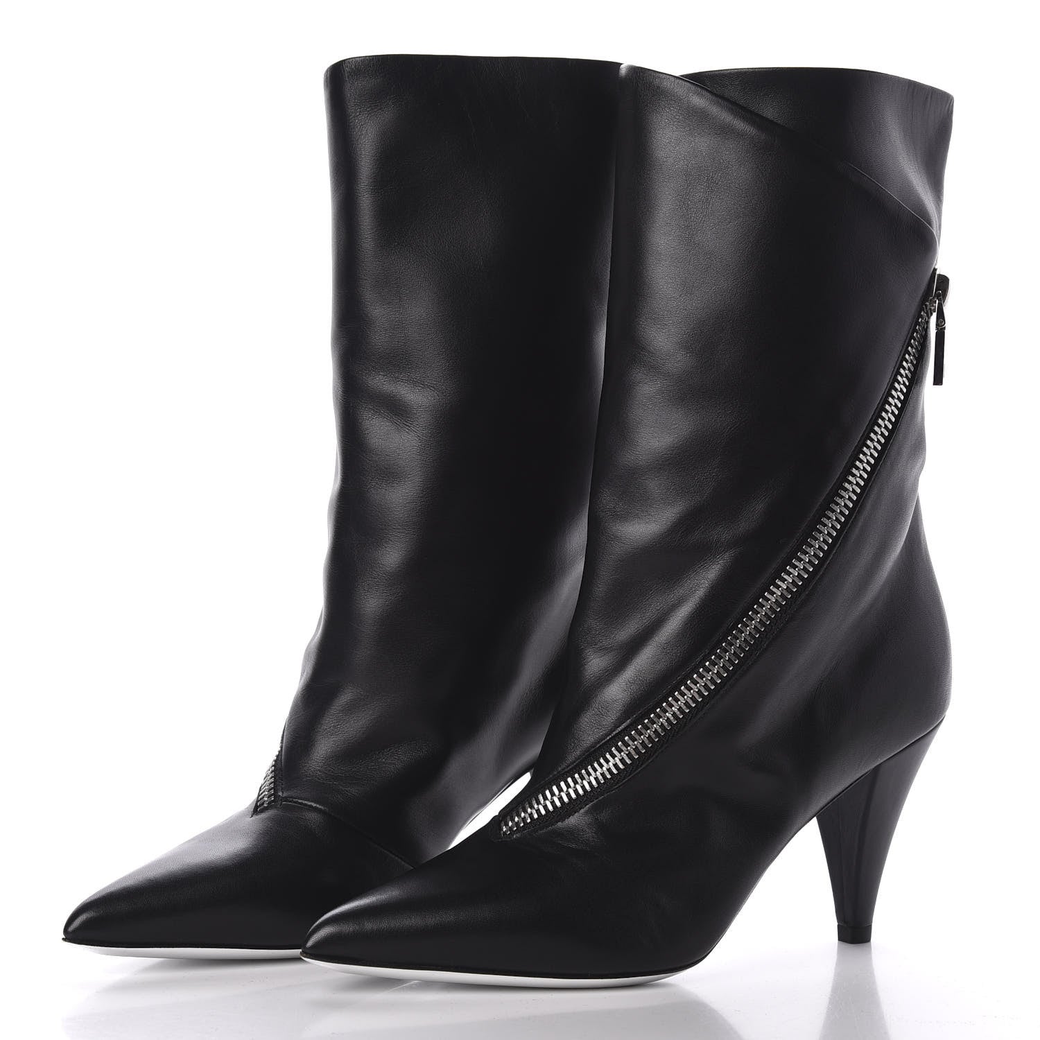 Givenchy Smooth Calfskin Zip Ankle Boots 37 Black 2 of 9