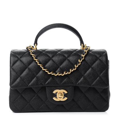 Chanel Caviar Quilted Mini Top Handle Rectangular Flap Black 1 of 11