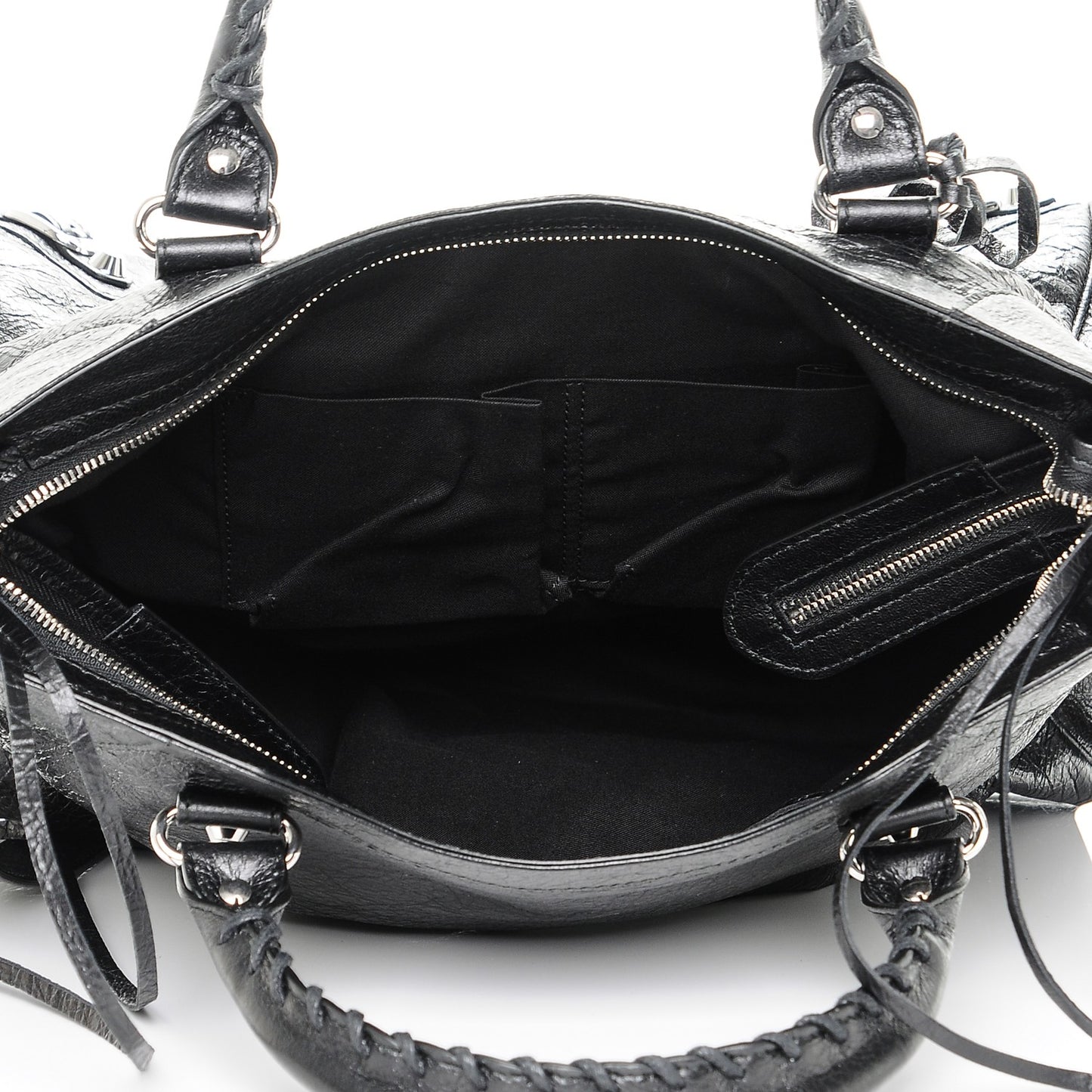 Agneau Classic Silver Hardware Velo Black