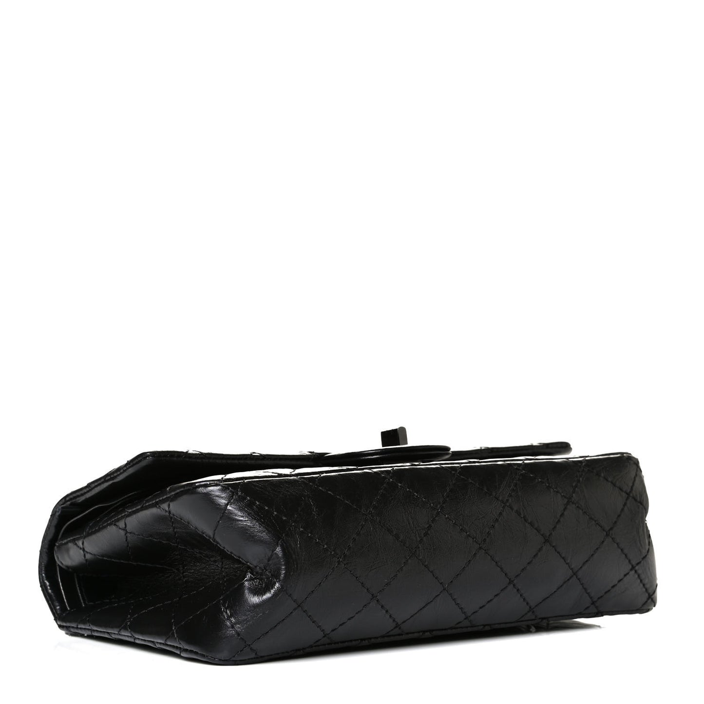 Aged Calfskin Quilted 2.55 Reissue 225 Flap So Black
