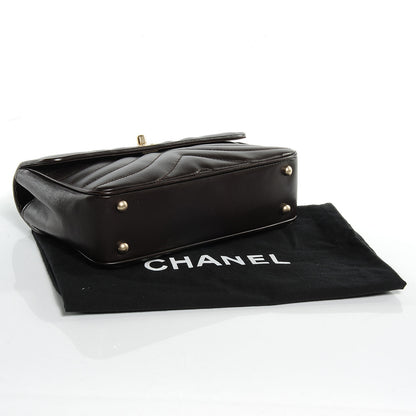 Chanel Lambskin Small Chevron Flap Dark Brown 4 of 7