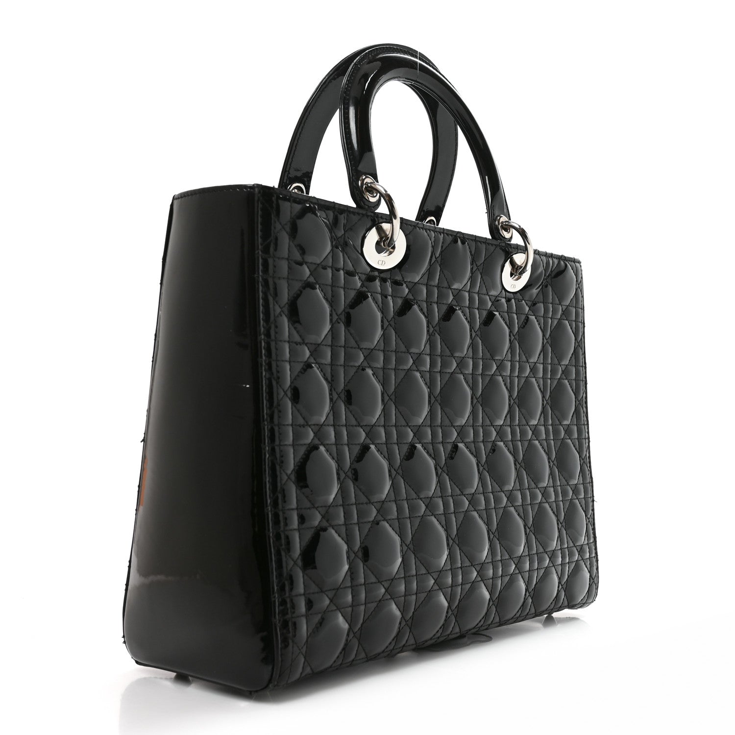 Christian Dior Patent Cannage Large Lady Dior Black 3 of 10