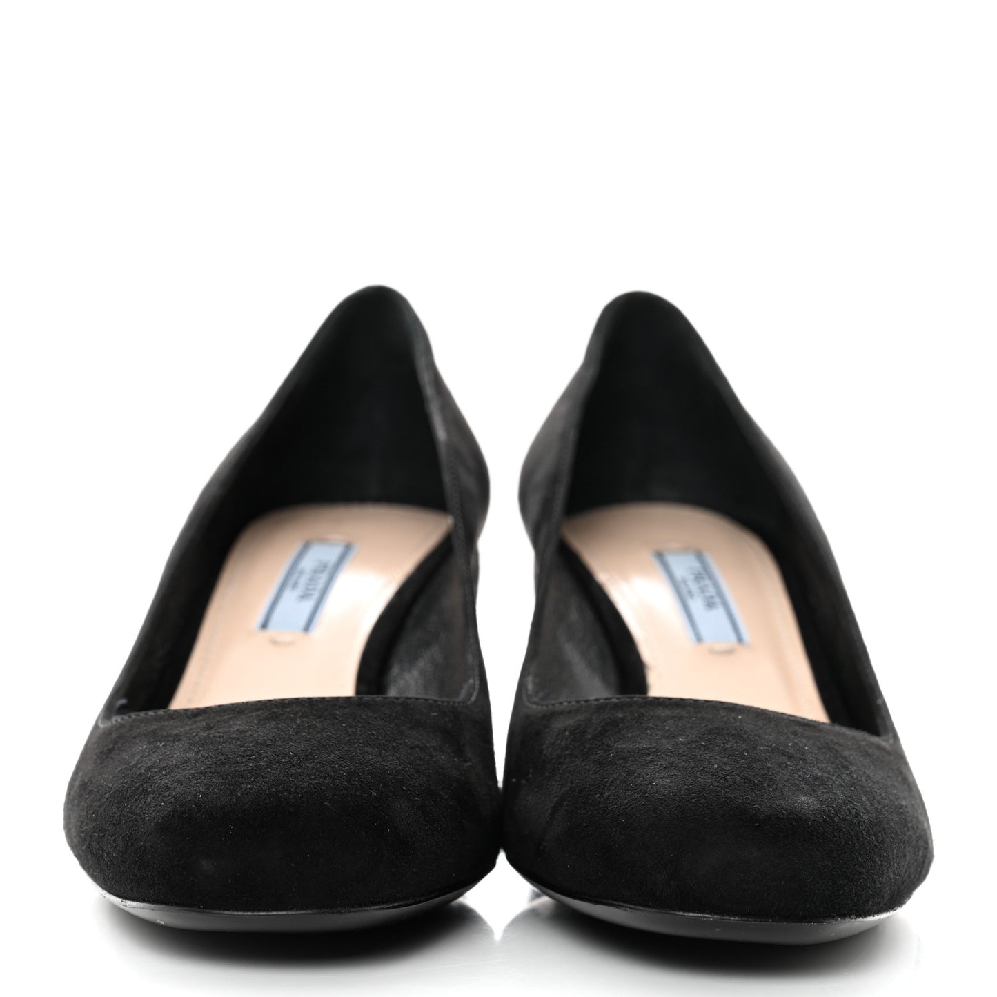 Suede Block Heel Pump 38.5 Black