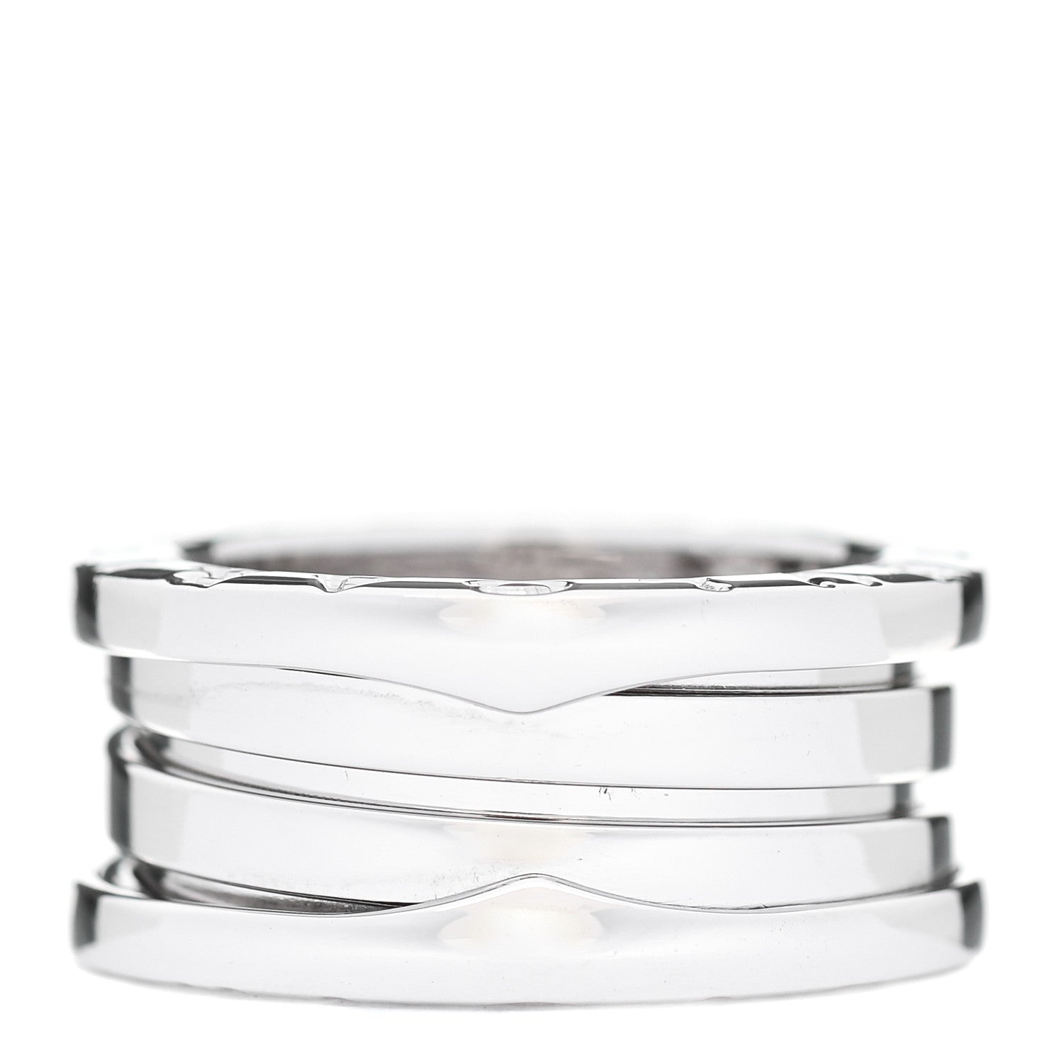 Bulgari 18K White Gold B.Zero1 Three-Band Ring 49 4.75 1 of 5