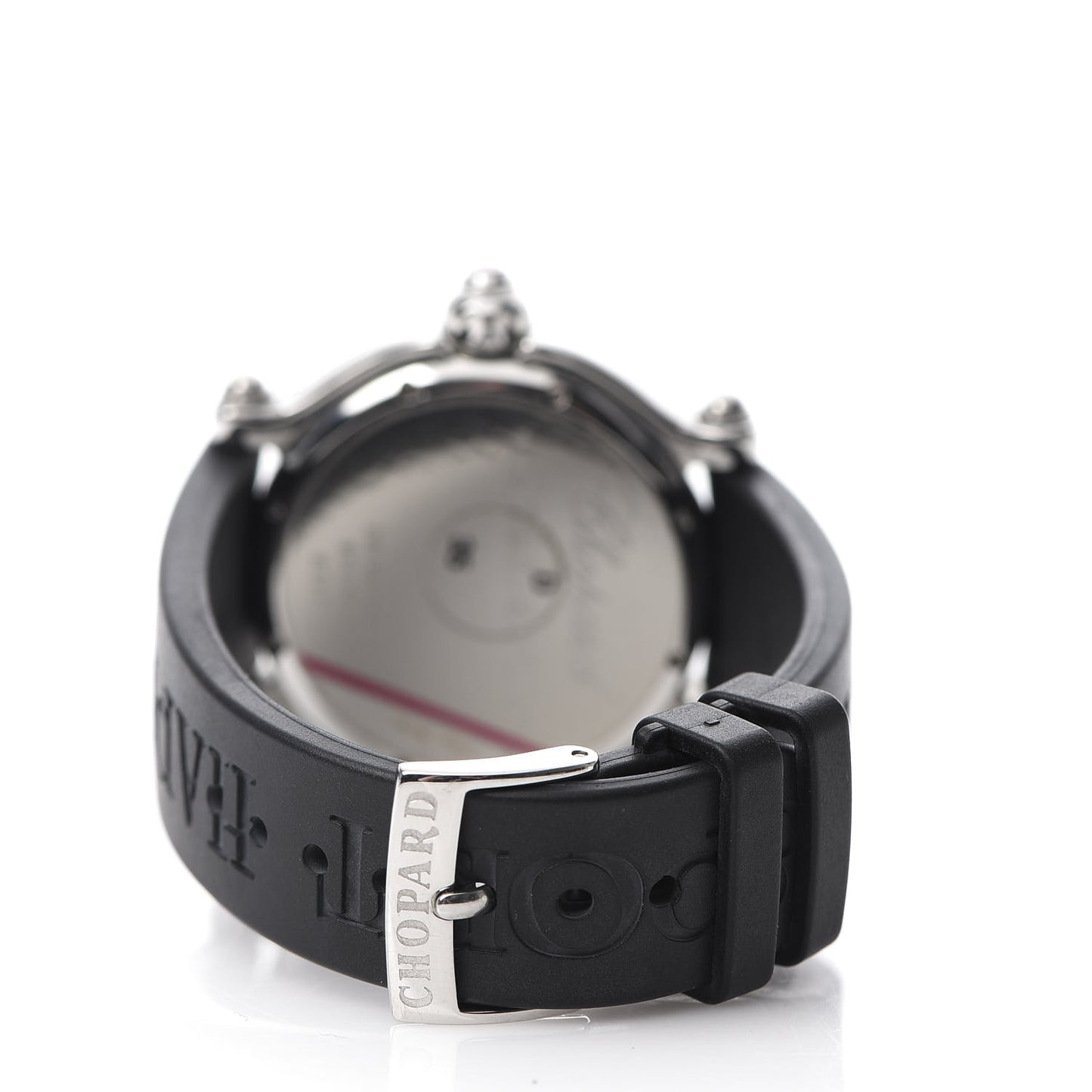 Stainless Steel Rubber 5 Diamond 38mm Happy Sport Dolphin Quartz Watch Black