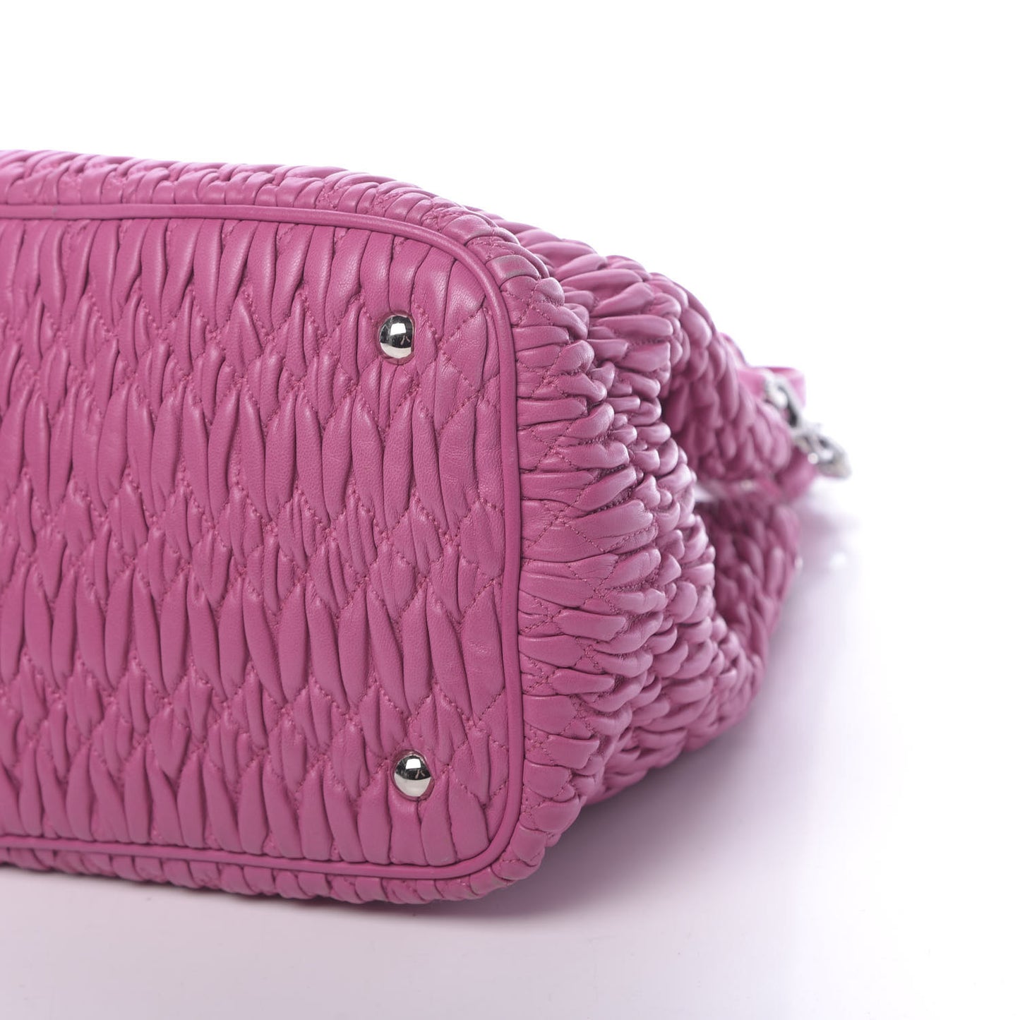 Nappa Matelasse Swarovski Crystal Tote Fuxia
