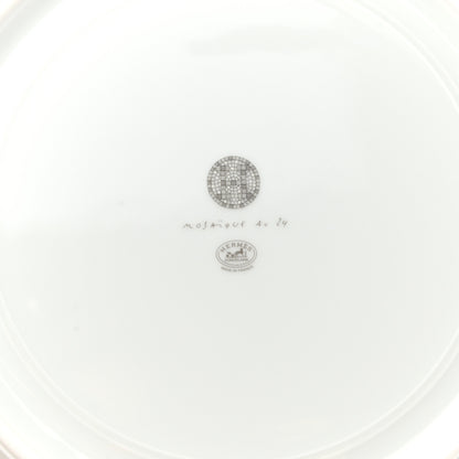 Hermes Porcelain Mosaique Au 24 Platine Presentation Plate Set of 2 5 of 7
