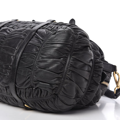 Prada Nappa Gaufre Satchel Black 7 of 13