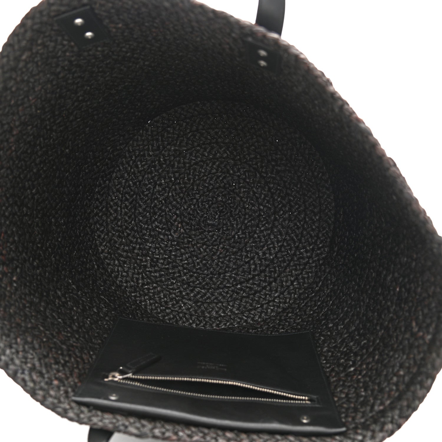 Saint Laurent Raffia Medium Panier Bag Black 5 of 10