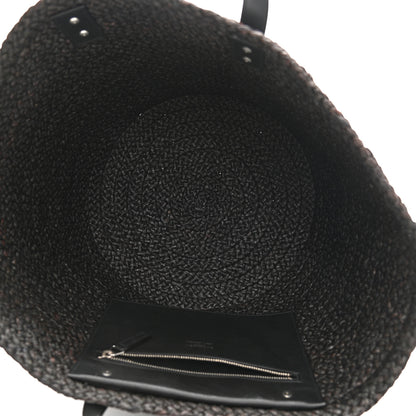 Saint Laurent Raffia Medium Panier Bag Black 5 of 10