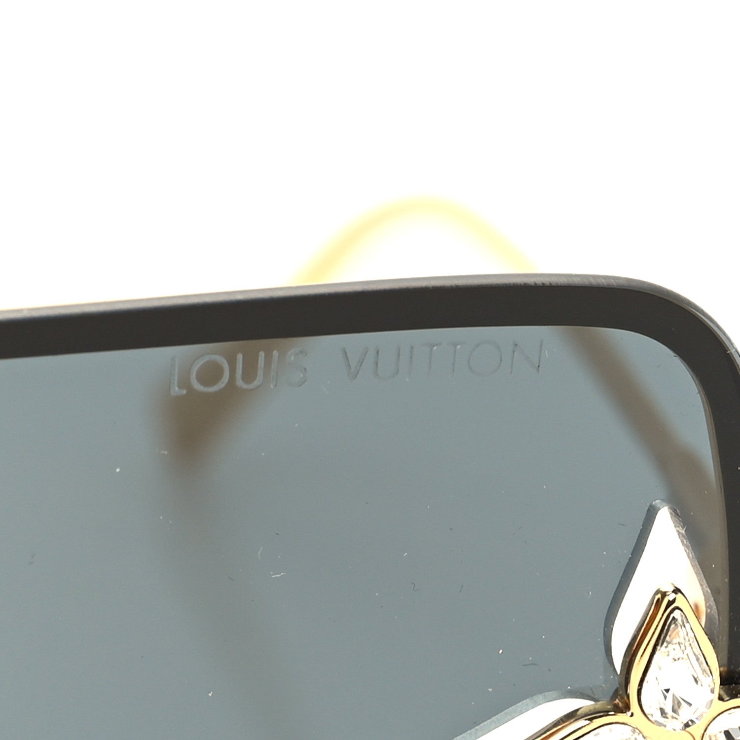 Louis Vuitton Metal Swarovski Crystal Star Light Sunglasses Z1664U Gold 8 of 8
