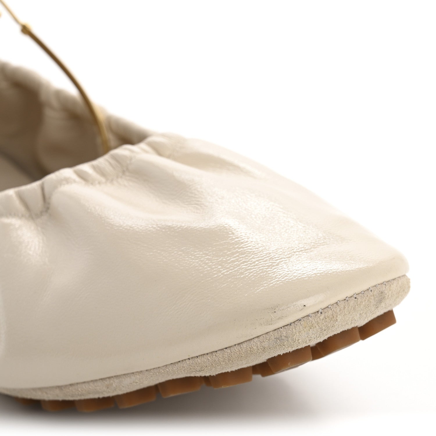 Fendi Vitello Filo Ballerina Flats 35 Shell 11 of 12
