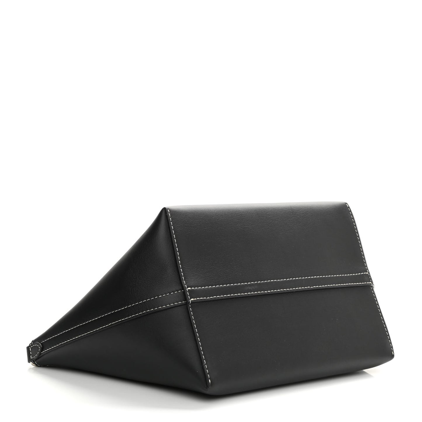 Soft Calfskin Small Pocket Tote Bag Black