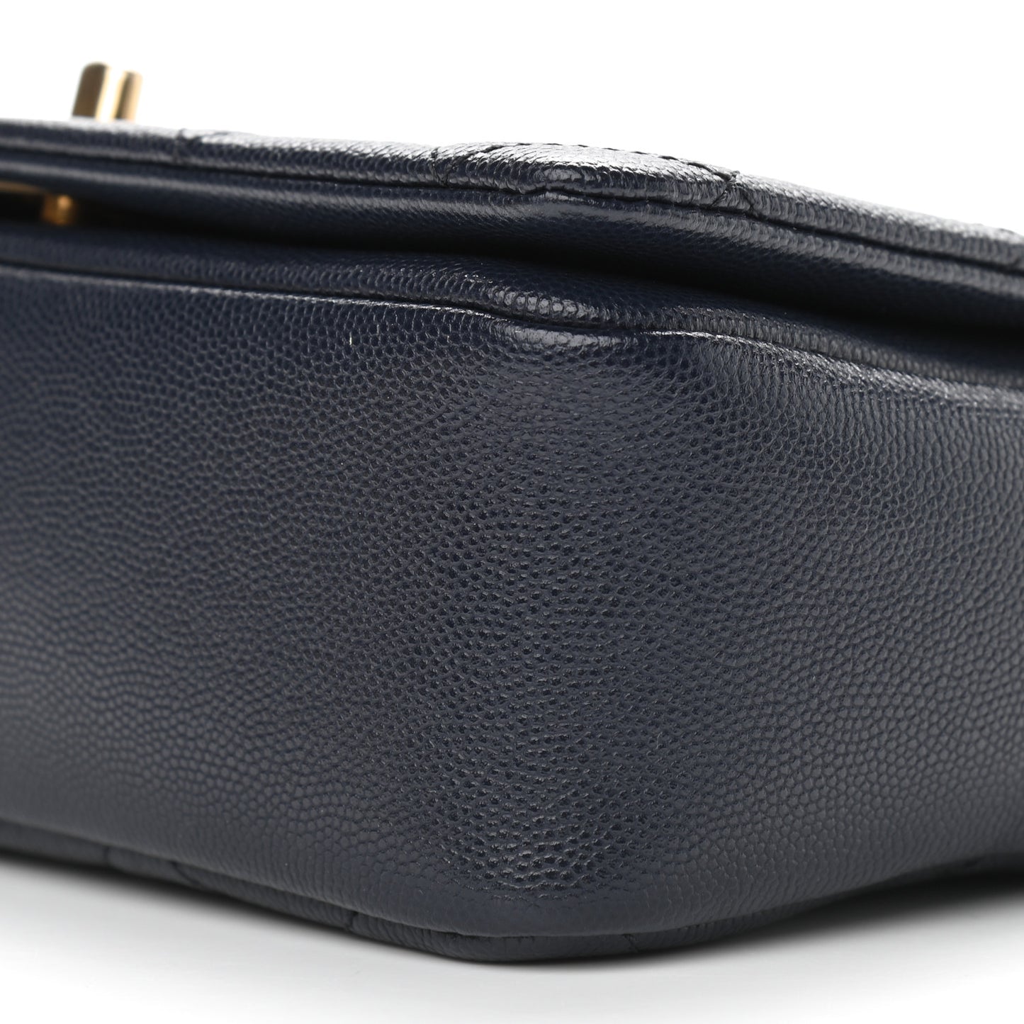 Caviar Quilted Small Fashion Therapy Flap Bag Navy Blue