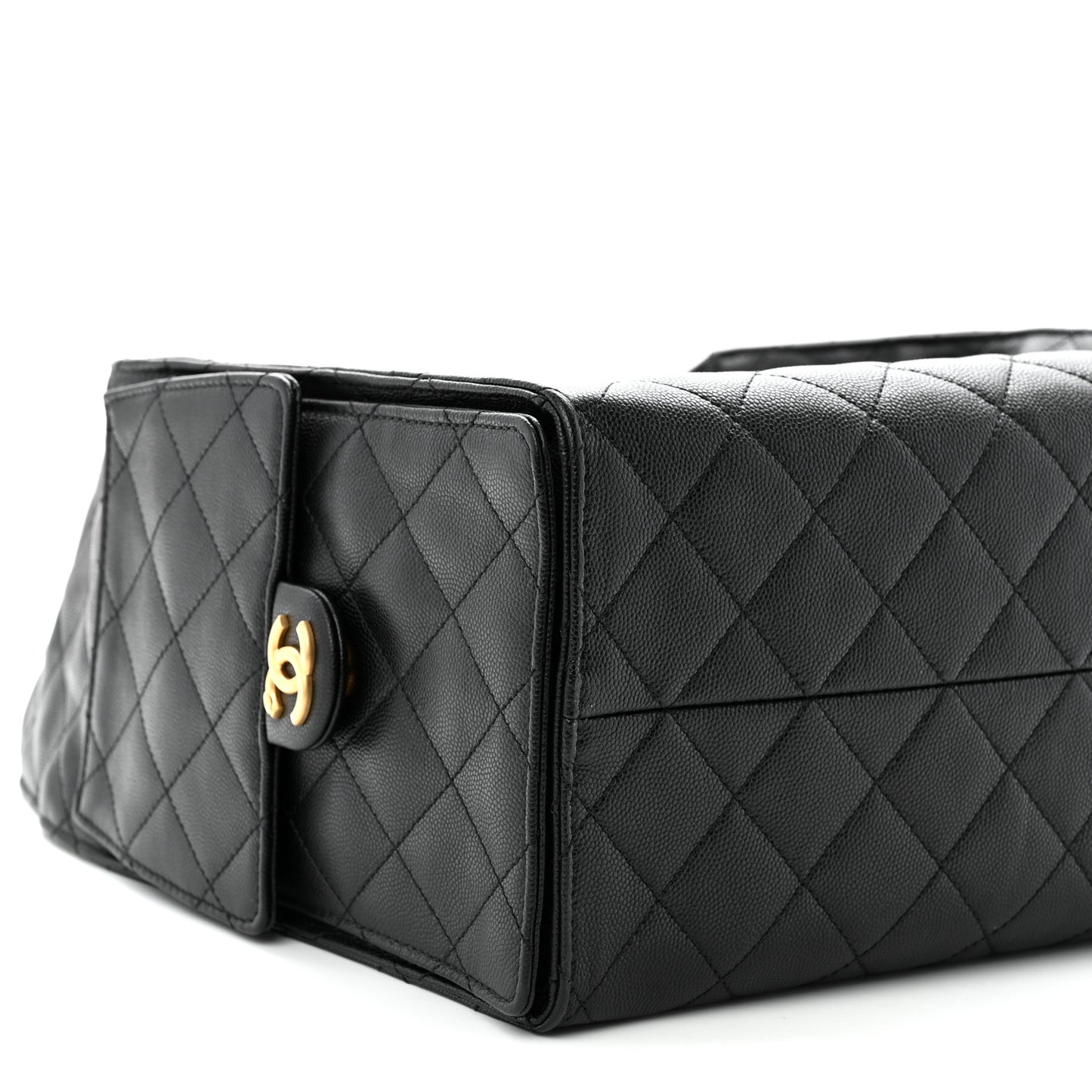 Caviar Quilted Medium Chanel 25 Handbag Black