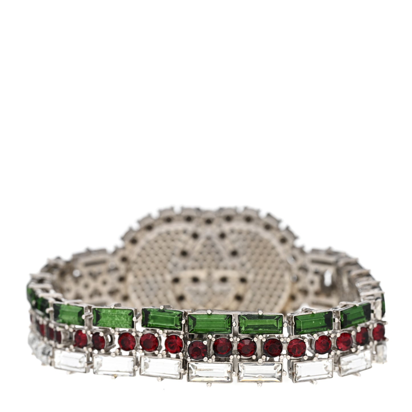 Crystals Double G Web Tennis Bracelet M Multicolor
