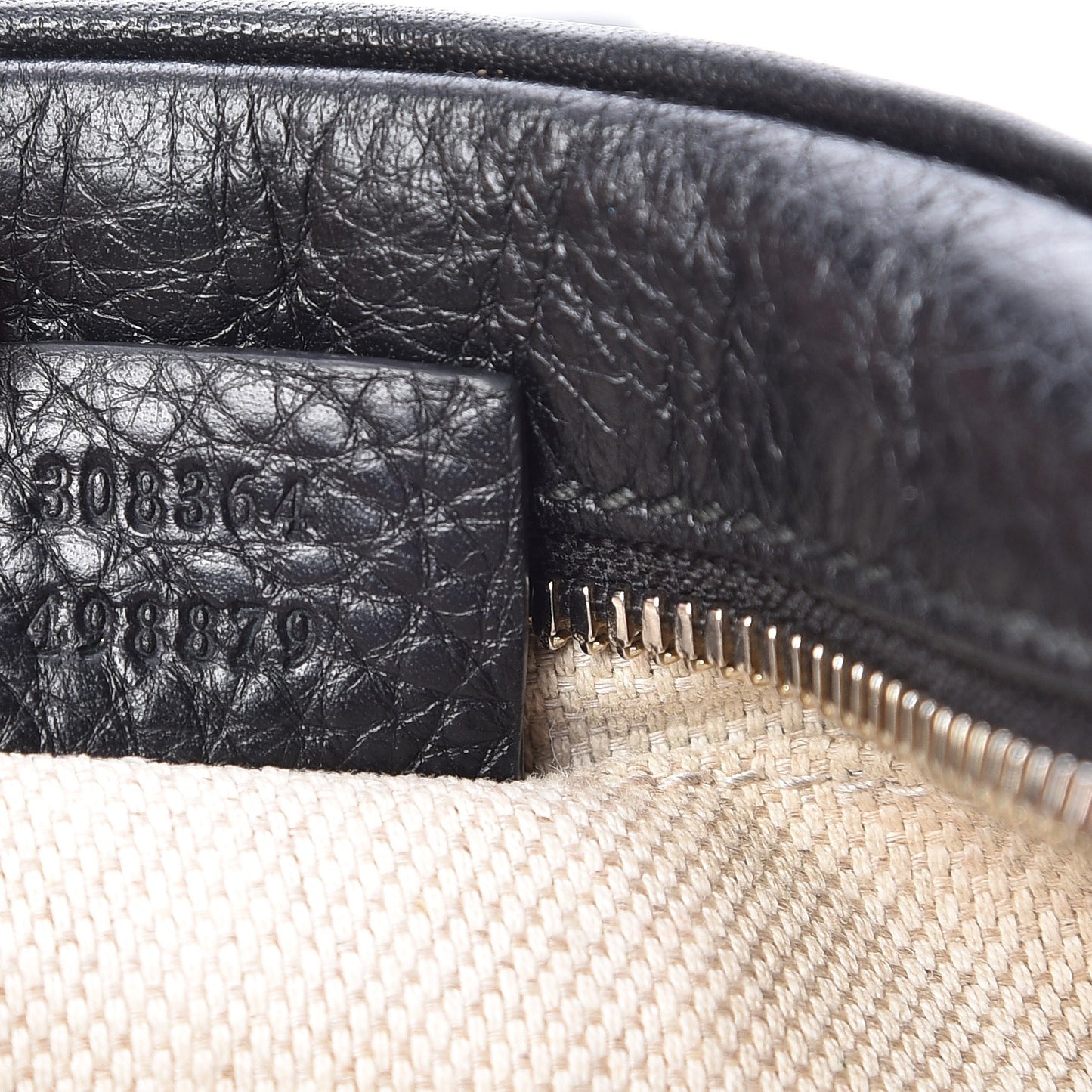 Pebbled Calfskin Small Soho Disco Bag Black