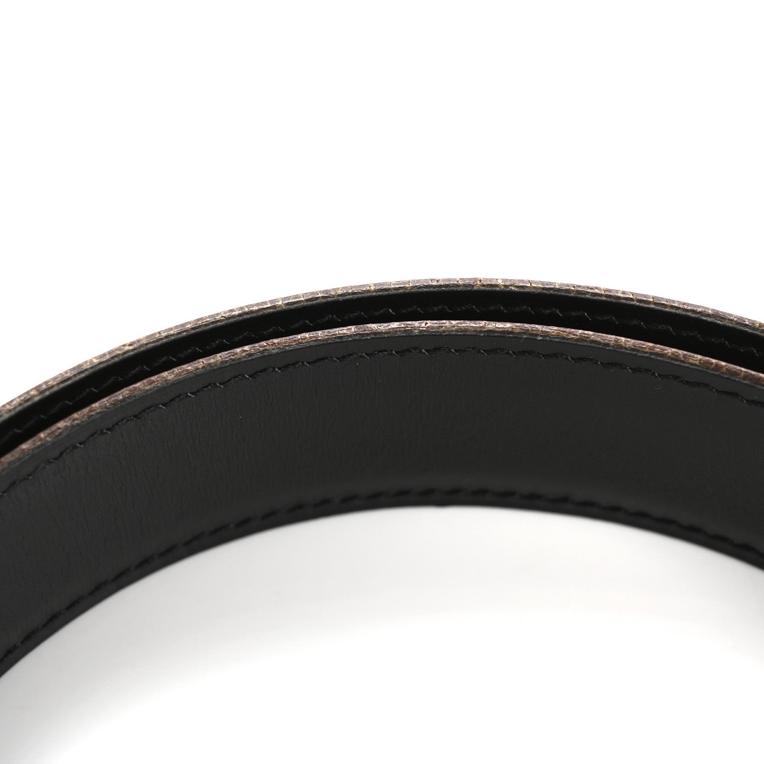 Hermes Box Taurillon Clemence 32mm Square H Belt 75 30 Black Gold 6 of 8
