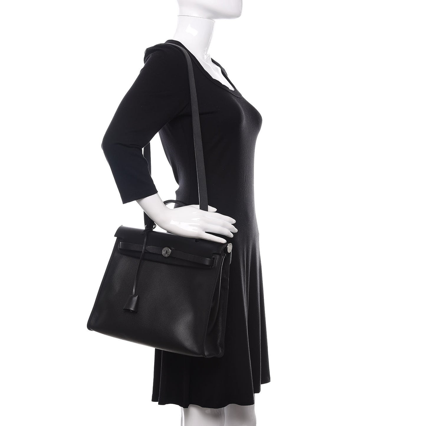 Toile H Berline Vache Hunter Herbag Zip PM 31 Black Ecru