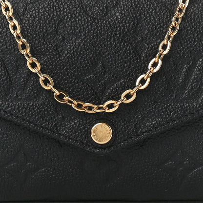 Louis Vuitton Empreinte Pochette Felicie Chain Wallet Black 12 of 15