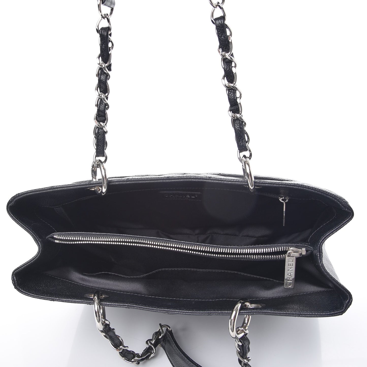 Caviar Quilted Grand Shopping Tote GST Black