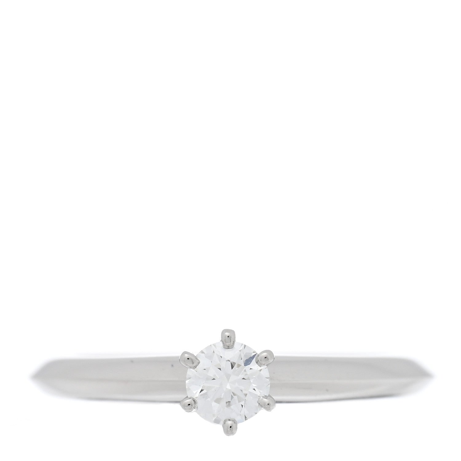 Tiffany Platinum Diamond .21ct Solitaire Engagement Ring 49 4.75 1 of 4