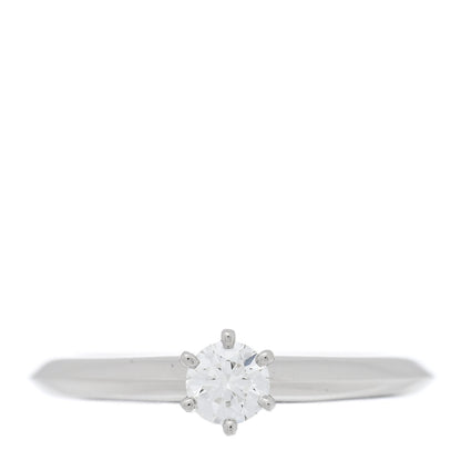 Tiffany Platinum Diamond .21ct Solitaire Engagement Ring 49 4.75 1 of 4