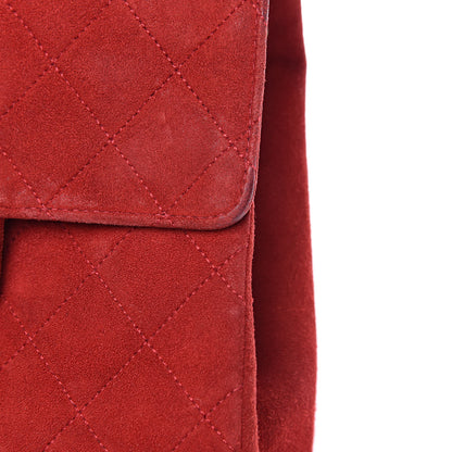 Chanel Suede Quilted Mini Square Flap Red 13 of 17