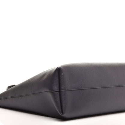 Saint Laurent Calfskin Large Shopping Tote Deep Marine 8 of 10