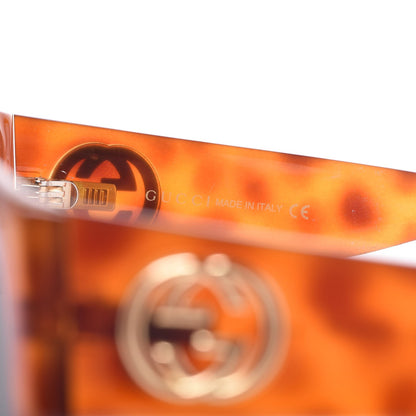 Gucci Acetate Square Frame Sunglasses GG0142SA Tortoise 6 of 7