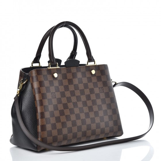 Louis Vuitton Damier Ebene Cuir Taurillon Brittany Black 3 of 7