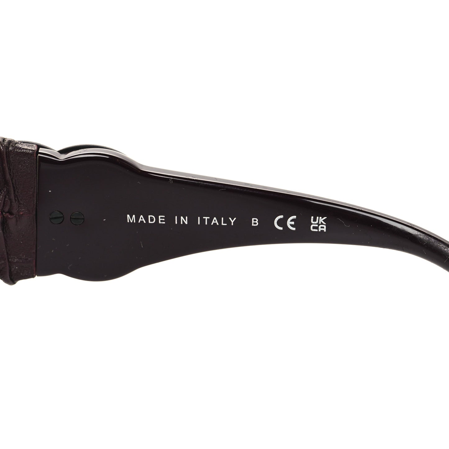 Acetate Calfskin Square Sunglasses 5474-Q-A Burgundy