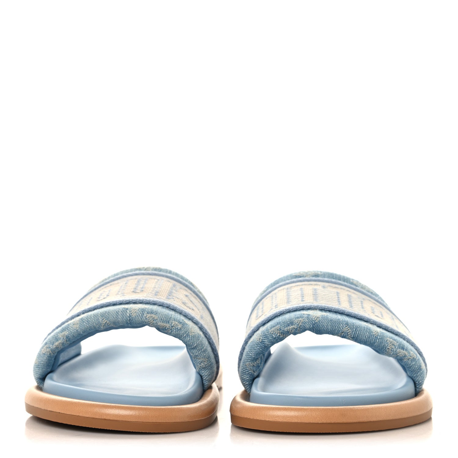 Louis Vuitton Monogram Denim LV Bliss Womens Comfort Mules 39 Turquoise 3 of 10