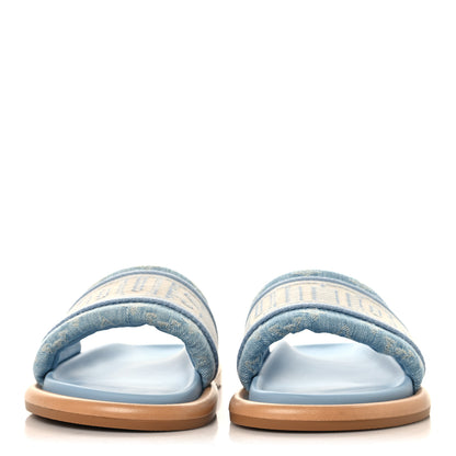 Louis Vuitton Monogram Denim LV Bliss Womens Comfort Mules 39 Turquoise 3 of 10