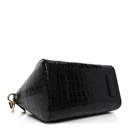 Givenchy Calfskin Crocodile Embossed Small Antigona Black 4 of 10