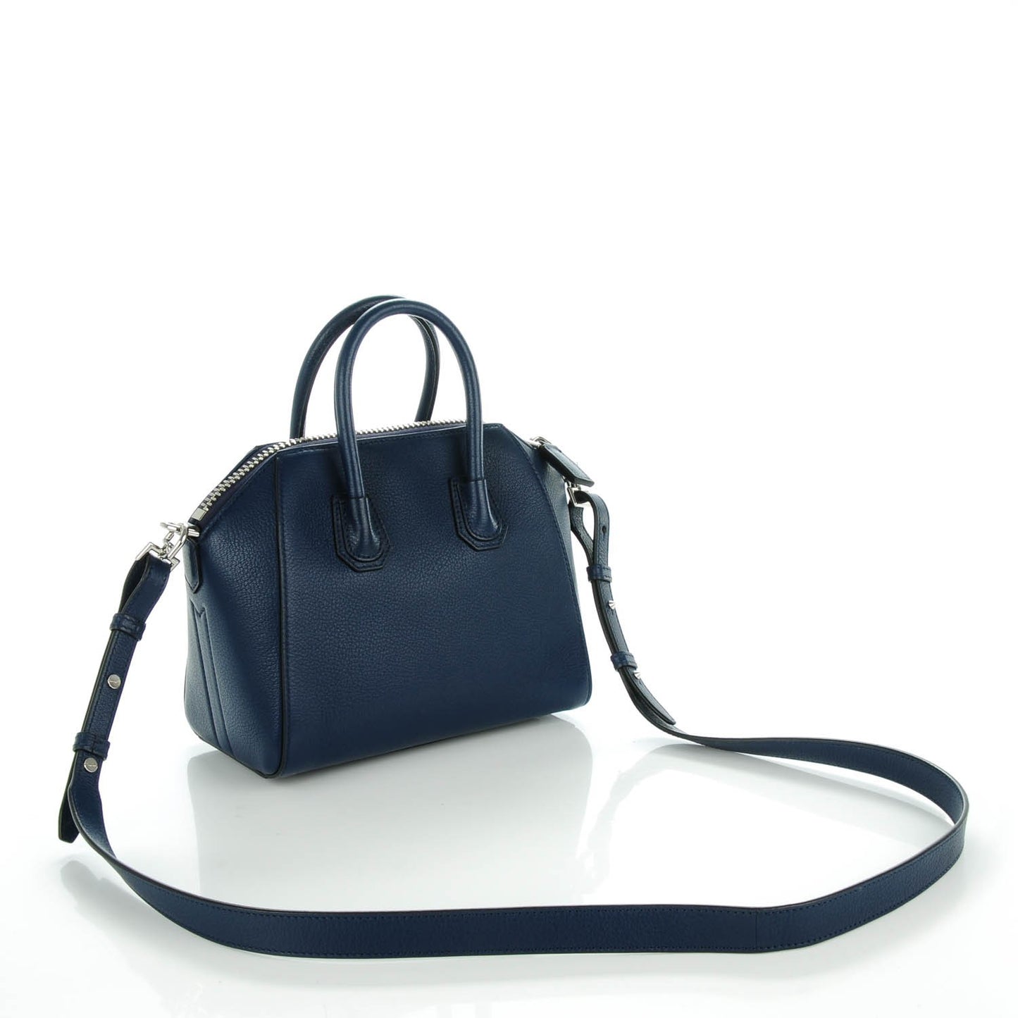 Sugar Goatskin Mini Antigona Navy