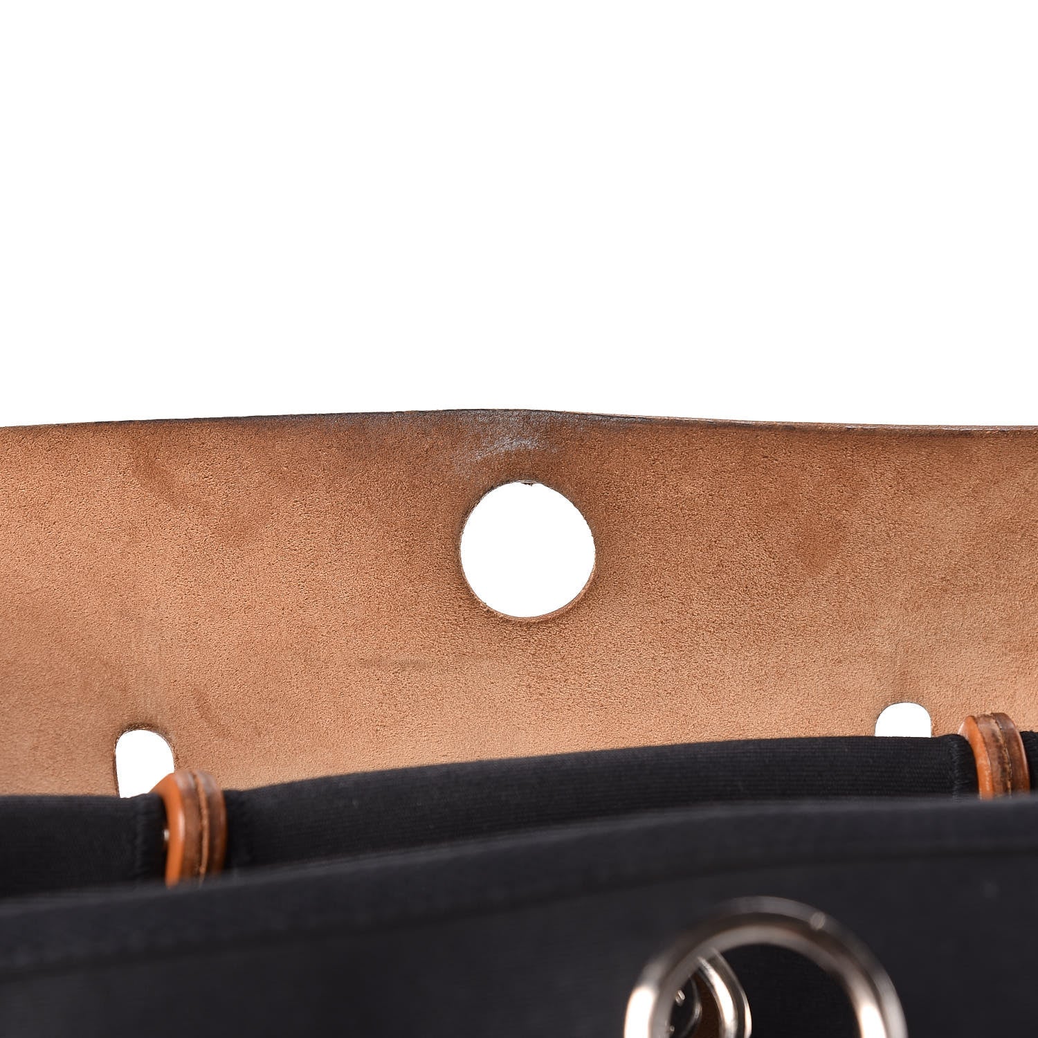 Hermes Toile Vache Calfskin Herbag 30 PM Black Natural 9 of 16