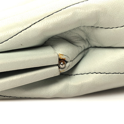 Chanel Lambskin Vertical Quilted Mademoiselle Clutch Light Green 12 of 12