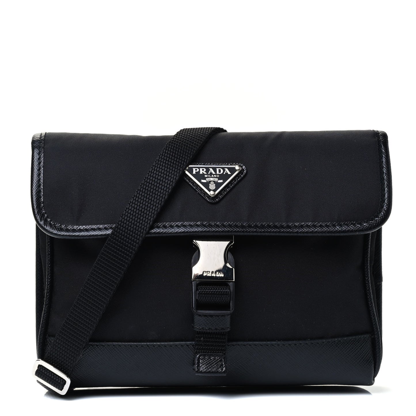 Re-Nylon Saffiano Smartphone Case Crossbody Black